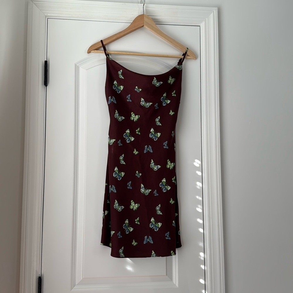 Urban Outfitters Mallory Butterfly Mini Slip Dress